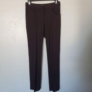 Uffizi Women's 34 2 Chocolate Brown Dress Pants Trousers Made in Italy Business